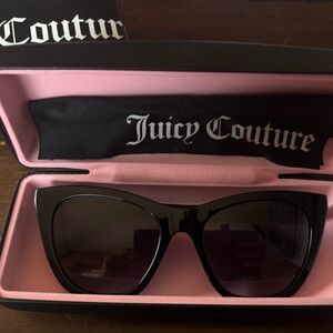 Juicy Couture Black Frame Sunglasses with Blue Lenses